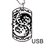 Ying Yang Tattoo Dog Tag USB Flash (One Side) Front