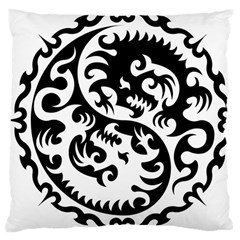 Ying Yang Tattoo Large Cushion Case (one Side) by Ket1n9