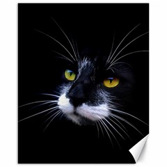 Face Black Cat Canvas 16  X 20  by Ket1n9