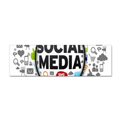 Social Media Computer Internet Typography Text Poster Sticker (bumper) by Ket1n9