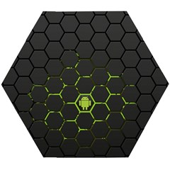 Green Android Honeycomb Gree Wooden Puzzle Hexagon by Ket1n9