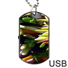 Bright Peppers Dog Tag Usb Flash (two Sides) by Ket1n9