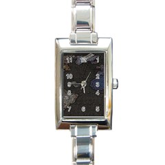 World Map Rectangle Italian Charm Watch by Ket1n9