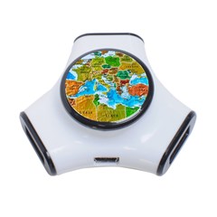 World Map 3-port Usb Hub by Ket1n9