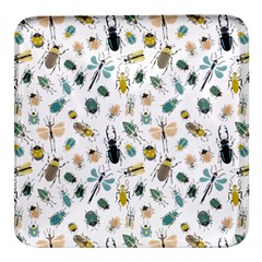 Insect Animal Pattern Square Glass Fridge Magnet (4 Pack) by Ket1n9