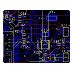 Technology Circuit Board Layout Premium Plush Fleece Blanket (large) by Ket1n9