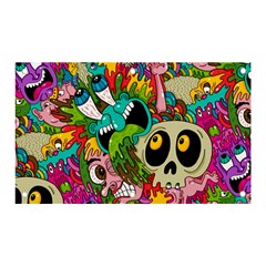 Crazy Illustrations & Funky Monster Pattern Banner And Sign 5  X 3  by Ket1n9