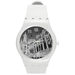 Architecture-parliament-landmark Round Plastic Sport Watch (m) by Ket1n9