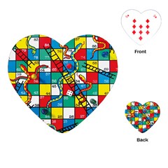 Snakes And Ladders Playing Cards Single Design (heart) by Ket1n9