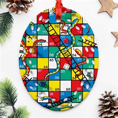 Snakes And Ladders Ornament (oval Filigree) by Ket1n9