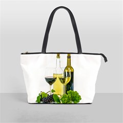 White-wine-red-wine-the-bottle Classic Shoulder Handbag by Ket1n9