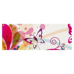 Butterfly Vector Art Banner And Sign 8  X 3  by Ket1n9