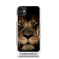 African-lion-mane-close-eyes Iphone 11 Tpu Uv Print Case by Ket1n9