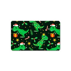 Christmas Funny Pattern Dinosaurs Magnet (name Card) by Ket1n9