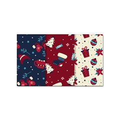 Flat Design Christmas Pattern Collection Art Sticker Rectangular (100 Pack) by Ket1n9