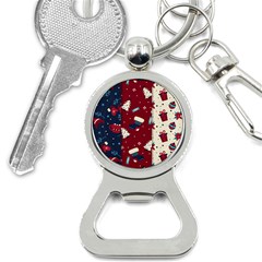 Flat Design Christmas Pattern Collection Art Bottle Opener Key Chain by Ket1n9