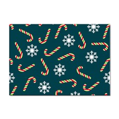 Christmas Seamless Pattern With Candies Snowflakes Sticker A4 (10 Pack) by Ket1n9