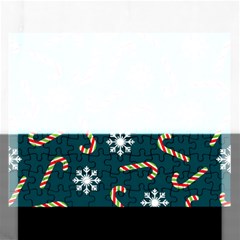 Christmas Seamless Pattern With Candies Snowflakes Rectangular Jigsaw Puzzl by Ket1n9