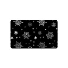 Christmas Snowflake Seamless Pattern With Tiled Falling Snow Magnet (name Card) by Ket1n9