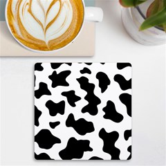 Animal-print-black-and-white-black Uv Print Square Tile Coaster  by Ket1n9