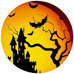 Halloween Night Terrors Wooden Puzzle Round by Ket1n9