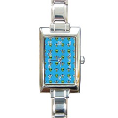 Alien Pattern Rectangle Italian Charm Watch by Ket1n9