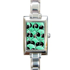 Art Alien Pattern Rectangle Italian Charm Watch by Ket1n9