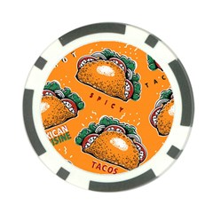 Seamless-pattern-with-taco Poker Chip Card Guard (10 Pack) by Ket1n9