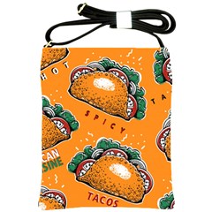 Seamless-pattern-with-taco Shoulder Sling Bag by Ket1n9