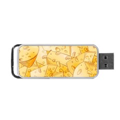 Cheese-slices-seamless-pattern-cartoon-style Portable Usb Flash (one Side) by Ket1n9