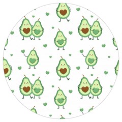 Cute-seamless-pattern-with-avocado-lovers Round Trivet by Ket1n9