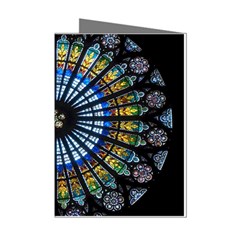 Stained Glass Rose Window In France s Strasbourg Cathedral Mini Greeting Cards (pkg Of 8) by Ket1n9