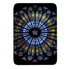 Stained Glass Rose Window In France s Strasbourg Cathedral Rectangular Glass Fridge Magnet (4 Pack) by Ket1n9