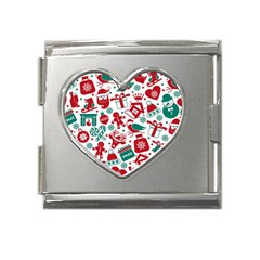 Background Vector Texture Christmas Winter Pattern Seamless Mega Link Heart Italian Charm (18mm) by Grandong