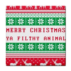 Merry Christmas Ya Filthy Animal Tile Coaster by Grandong