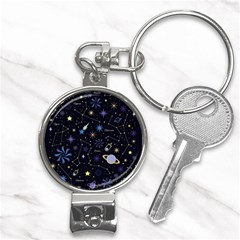 Starry Night  Space Constellations  Stars  Galaxy  Universe Graphic  Illustration Nail Clippers Key Chain by Grandong