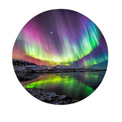 Aurora Borealis Polar Northern Lights Natural Phenomenon North Night Mountains Mini Round Pill Box (pack Of 3) by Grandong