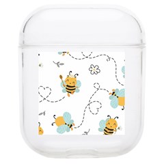 Bee Art Pattern Design Wallpaper Background Print Airpods 1/2 Case by Vaneshop