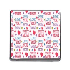 Love Mom Happy Mothers Day I Love Mom Graphic Memory Card Reader (square 5 Slot) by Vaneshop