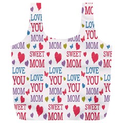 Love Mom Happy Mothers Day I Love Mom Graphic Full Print Recycle Bag (xl) by Vaneshop