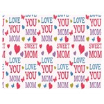 Love Mom Happy Mothers Day I Love Mom Graphic Premium Plush Fleece Blanket (Extra Small) 40 x30  Blanket Front