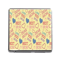 Love Mom Happy Mothers Day I Love Mom Graphic Pattern Memory Card Reader (square 5 Slot) by Vaneshop