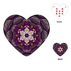 Rosette Kaleidoscope Mosaic Abstract Background Art Playing Cards Single Design (heart) by Vaneshop