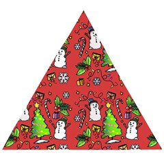 Santa Snowman Gift Holiday Wooden Puzzle Triangle by Pakjumat