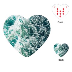 Blue Ocean Waves Playing Cards Single Design (heart) by Jack14