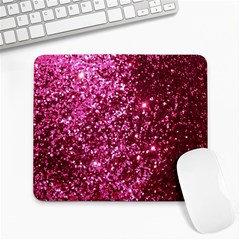 Pink Glitter Large Mousepad by Amaryn4rt