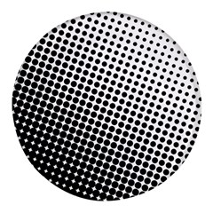 Background-wallpaper-texture-lines Dot Dots Black White Round Glass Fridge Magnet (4 Pack) by Amaryn4rt