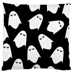 Ghost Halloween Pattern Large Premium Plush Fleece Cushion Case (two Sides) by Amaryn4rt