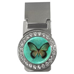 Butterfly Background Vintage Old Grunge Money Clips (cz)  by Amaryn4rt