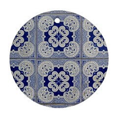 Ceramic-portugal-tiles-wall Round Ornament (two Sides) by Amaryn4rt